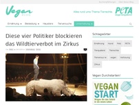 Bild zum Artikel: Diese vier Politiker blockieren das Wildtierverbot im Zirkus