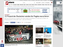 Bild zum Artikel: stern-Umfrage: 13 Prozent der Deutschen würden für Pegida marschieren