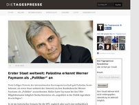 Bild zum Artikel: Erster Staat weltweit: Palästina erkennt Werner Faymann als „Politiker“ an