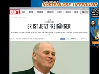 Bild zum Artikel: Uli Hoeneß - Er ist jetzt Freigänger!