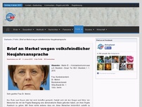 Bild zum Artikel: Brief an Merkel wegen volksfeindlicher Weihnachtsansprache