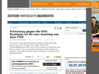 Bild zum Artikel: Schachzug gegen die USA: Russland rät EU zum Ausstieg aus dem TTIP