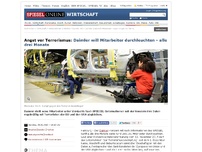 Bild zum Artikel: Angst vor Terrorismus: Daimler will Mitarbeiter durchleuchten - alle drei Monate