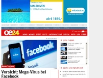 Bild zum Artikel: Vorsicht: Mega-Virus bei Facebook