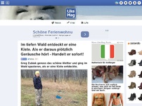 Bild zum Artikel: Im tiefen Wald entdeckt er eine Kiste. Als er daraus plötzlich Geräusche hört - Handelt er sofort!