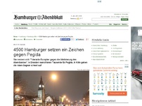 Bild zum Artikel: Tegida: 2500 Hamburger demonstrieren am Hauptbahnhof gegen Pegida