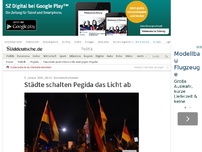 Bild zum Artikel: Demonstrationen: Städte schalten Pegida das Licht ab