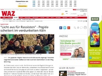 Bild zum Artikel: Pegida-Demonstranten scheitern im verdunkelten Köln