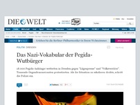 Bild zum Artikel: Dresden: Das Nazi-Vokabular der Pegida-Wutbürger