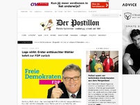 Bild zum Artikel: Logo wirkt: Erster enttäuschter Wähler kehrt zur FDP zurück