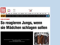 Bild zum Artikel: Video-Experiment - Ein Mädchen schlagen? So reagieren Jungs