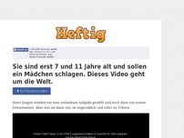 Bild zum Artikel: Sie sind erst 7 und 11 Jahre alt und sollen ein Mädchen schlagen. Dieses Video geht um die Welt.