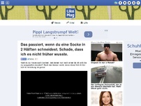 Bild zum Artikel: Das passiert, wenn du eine Socke in 2 Hälften schneidest. Schade, dass ich es nicht früher wusste.