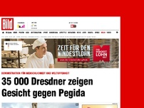 Bild zum Artikel: Demo für Weltoffenheit - 35 000 Dresdner zeigen Gesicht gegen Pegida