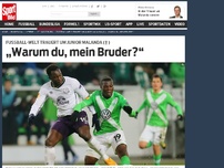 Bild zum Artikel: „Warum du, mein Bruder?“ Die Fußball-Welt trauert um Junior Malanda († ). Die Reaktionen zum tragischen Unfall-Tod des jungen Belgiers vom VfL Wolfsburg. »