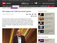 Bild zum Artikel: Udo Jürgens mit «LifeTime Award» geehrt