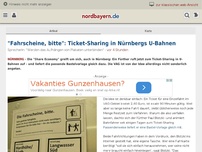 Bild zum Artikel: 'Fahrscheine, bitte': Ticket-Sharing in Nürnbergs U-Bahnen