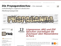 Bild zum Artikel: Lügenpresse: ARD und ZDF täuschen und belügen die Zuschauer über Massendemo in Paris