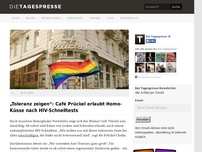 Bild zum Artikel: „Toleranz zeigen“: Café Prückel erlaubt Homo-Küsse nach HIV-Schnelltests