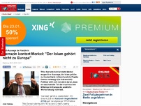 Bild zum Artikel: Nach Aussage der Kanzlerin - Sarrazin kontert Merkel: 'Der Islam gehört nicht zu Europa'