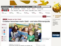 Bild zum Artikel: Pausder auf den Punkt: Erzieher brauchen mehr Geld - und eine Männerquote