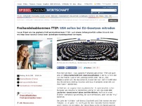 Bild zum Artikel: Freihandelsabkommen TTIP: USA sollen bei EU-Gesetzen mitreden