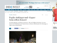 Bild zum Artikel: Dresden: Pegida-Anhänger und -Gegner beim selben Konzert