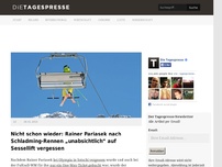 Bild zum Artikel: Nicht schon wieder: Rainer Pariasek nach Schladming-Rennen „unabsichtlich“ auf Sessellift vergessen