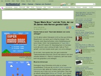 Bild zum Artikel: Games - 'Super Mario Bros.' und der Trick, der vor 30 Jahren viele Nerven gerettet hätte