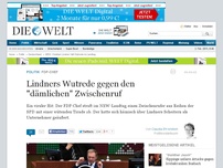 Bild zum Artikel: FDP-Chef: Lindners Wutrede gegen den 'dämlichen' Zwischenruf
