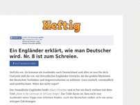 Bild zum Artikel: Ein Engländer erklärt, wie man Deutscher wird. Nr. 8 ist zum Schreien.