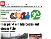 Bild zum Artikel: Schock nach Einkauf - Mercedes auf Polo „geparkt“