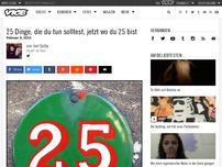 Bild zum Artikel: 25 Dinge, die du tun solltest, jetzt wo du 25 bist