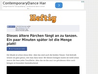 Bild zum Artikel: Dieses ältere Pärchen fängt an zu tanzen. Ein paar Minuten später ist die Menge platt!