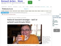 Bild zum Artikel: Neuburg an der Donau: Notarzt kassiert Anzeige - weil er schnell zum Einsatz fährt