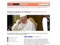 Bild zum Artikel: Äußerungen zu Gewalt in der Erziehung: Der Papst hat einen Hau