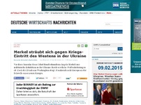 Bild zum Artikel: Merkel sträubt sich gegen Kriegs-Eintritt des Westens in der Ukraine