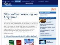 Bild zum Artikel: Filterkaffee: Warnung vor Acrylamid'