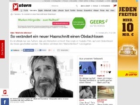 Bild zum Artikel: Youtube-Video 'What's the difference': So verändert ein neuer Haarschnitt einen Obdachlosen