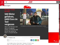 Bild zum Artikel: 500 Meter gefahren, 6400 Euro im Taxi vergessen