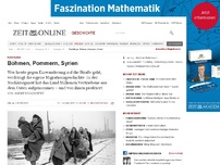 Bild zum Artikel: Flüchtlinge: 
  Böhmen, Pommern, Syrien