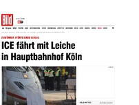 Bild zum Artikel: Zugführer spürte Schlag - ICE fährt mit Leiche in Hauptbahnhof Köln