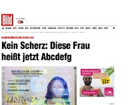 Bild zum Artikel: Leicht zu merken - Kein Scherz: Diese Frau heißt jetzt Abcdefg