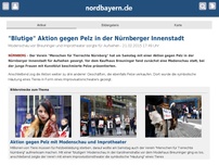 Bild zum Artikel: 'Blutige' Aktion gegen Pelz in der Nürnberger Innenstadt