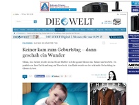 Bild zum Artikel: Glenns schönster Tag: Keiner kam zum Geburtstag – dann geschah ein Wunder