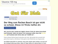 Bild zum Artikel: Der Weg zum flachen Bauch ist gar nicht so schwer. Diese 15 Tricks helfen dir.