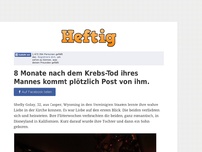 Bild zum Artikel: 8 Monate nach dem Krebs-Tod ihres Mannes kommt plötzlich Post von ihm.