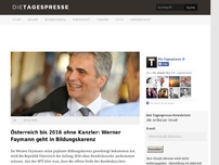 Bild zum Artikel: Österreich bis 2016 ohne Kanzler: Werner Faymann geht in Bildungskarenz