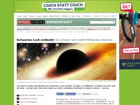 Bild zum Artikel: Schwarzes Loch entdeckt: So groß wie zwölf Milliarden Sonnen