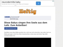 Bild zum Artikel: Diese Babys singen ihre Seele aus dem Leib. Zum Anbeißen!